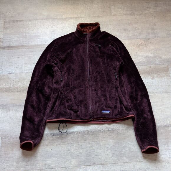 Patagonia Jackets & Blazers - Patagonia Re-Tool Full Zip Fleece Jacket Burgundy Plum Women's Size M Medium